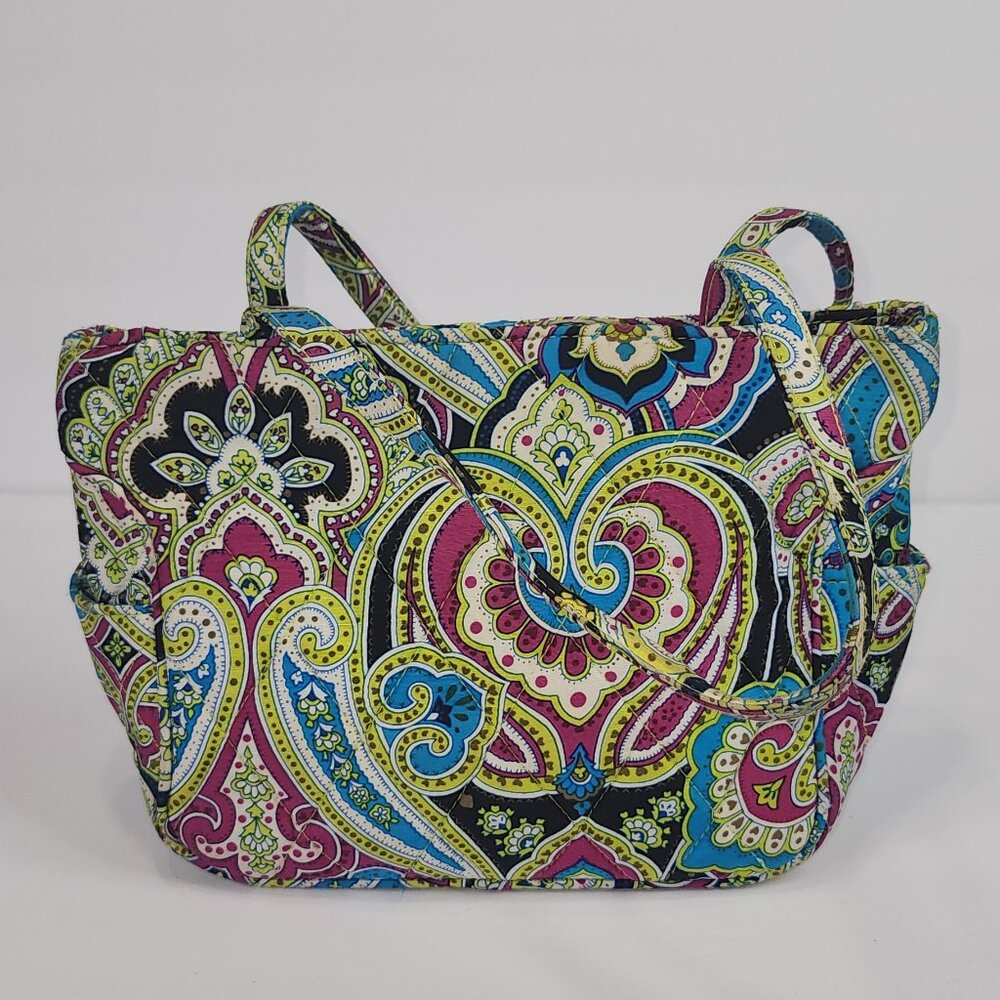Vera Bradley Vibrant Paisley Small Purse/Tote With Silk Lining